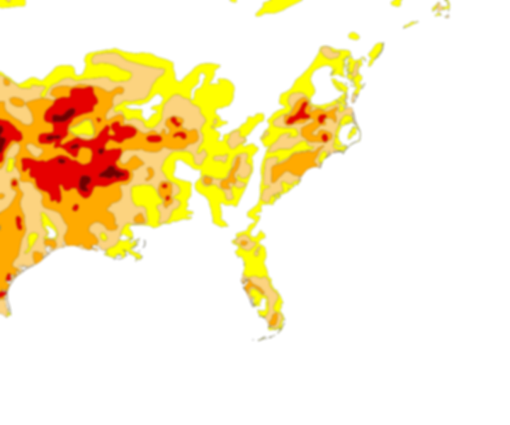 Latest Drought Monitor in the Southeastern United States ...